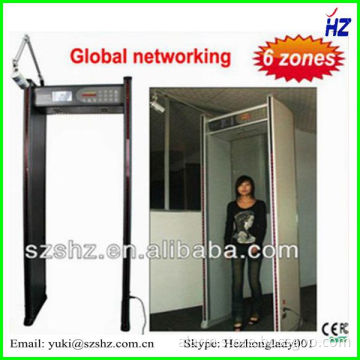 China manufacturer supply 8 zones 5.7 inch LCD display remote control security door frame with CCTV camera 